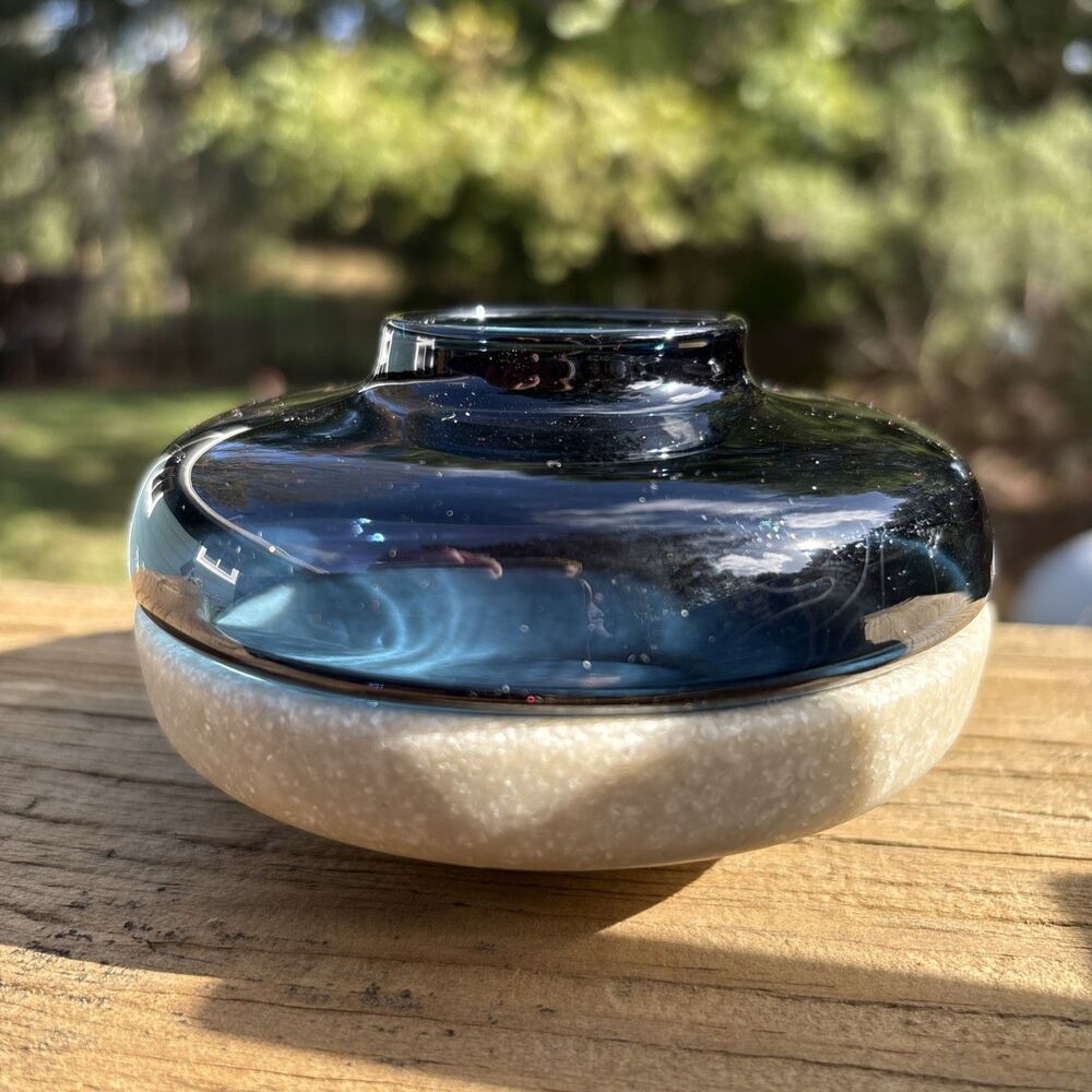 Lantern Shade-Vase / Tea Light Holder (Small, Blue)